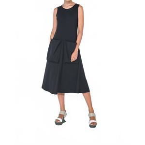 NEW SIMPLY MILA women's big pocket dress in black